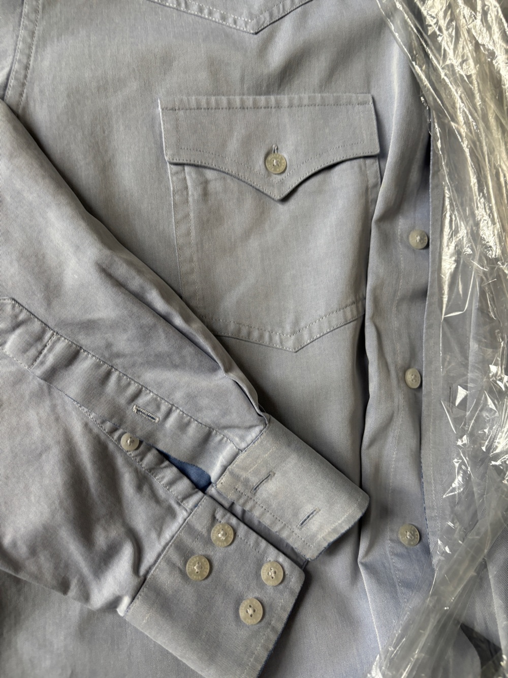 Men's Dusty Blue Gray Dress Shirt - Classic Button-Down